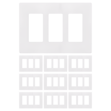 Enerlites Screwless Decorator/GFCI Three-Gang Wall Plate